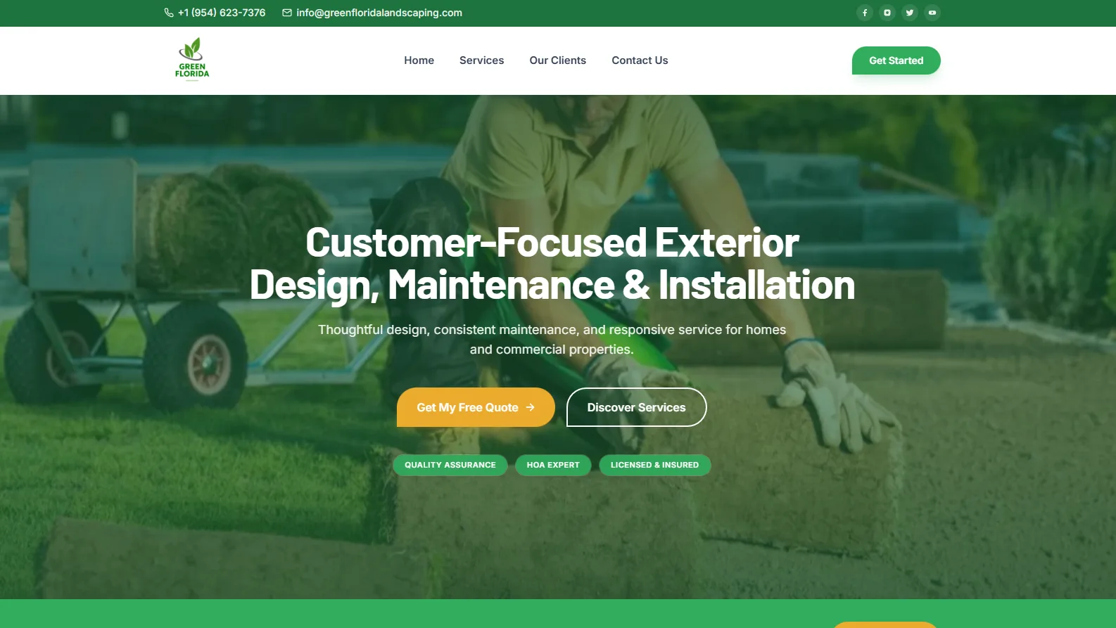 Verde Lawn & Landscape — example landscaping site design